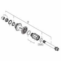 シマノ Y3TH98010 ハブ軸組立品 1個（直送品）