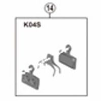 シマノ K04S メタルバックプレート ディスクブレーキパッド Y8N398020 1ペア（直送品）