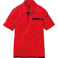 VILEA 半袖ポロシャツ 505-14レッド6L 村上被服 1セット（2着入）（直送品）