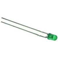 LED， 緑， スルーホール実装， 3 mm 砲弾型 (Tー1)， Lー7104GD 1ロット(1000個)（直送品）