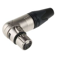 Neutrik XLRコネクタ メス 5極 ライトアングル ケーブルマウント NC5FRX ニッケルの上に銀めっき 1個（直送品）