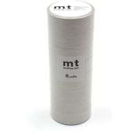 カモ井加工紙 mt マスキングテープ 8P（8巻セット） パステルパールグレー[幅15mm×7m] MT08P497 1個