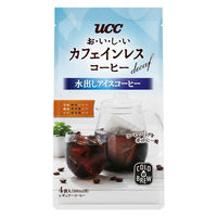 【水出し】UCC上島珈琲 おいしいカフェインレスコーヒー 水出しアイスコーヒー 1袋（4バッグ入）