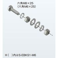 ネグロス電工 アースボンド線用ボルトナット SEBKS1M6 1袋(2組)（直送品）