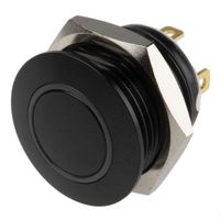 耐破壊押しボタンスイッチ， モーメンタリ， パネルマウント， 単極単投(SPST)， MAV16CBREー1ーJRー12V（直送品）