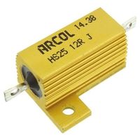 Arcol シャーシ取り付け抵抗器，25W，12Ω，±5％ HS25 12R J 1個（直送品）