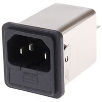 シャフナー Schaffner IECフィルタ スナップイン 6A 250 V ac， FN261Sー6ー06ー10 1ロット(60個)（直送品）