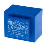 基板実装用トランス 一次側:230V ac 二次側:6V 定格電力:3.2VA， VB 3.2/2/6 出力数:2 1ロット(50個)（直送品）
