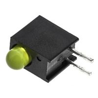 ダイアライトジャパン ダイアライト 基板用LED表示灯 黄 直角 45 ° スルーホール実装 551-0307F 1ロット(100個)（直送品）