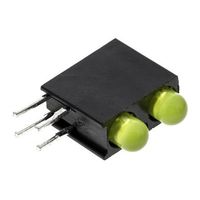 ダイアライトジャパン ダイアライト 基板用LED表示灯 黄 直角 45 ° 2色 スルーホール実装 553-0133F 1ロット(50個)（直送品）