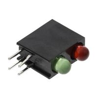 ダイアライト 基板用LED表示灯 緑/赤 直角 60 ° 2色 スルーホール実装 553-0212F 1ロット(50個)（直送品）