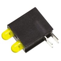 ダイアライト 基板用LED表示灯 黄 直角 60 ° 2色 スルーホール実装 553-0233-200F 1ロット(50個)（直送品）