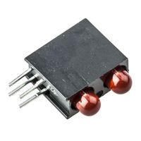 ダイアライトジャパン ダイアライト 基板用LED表示灯 赤 直角 60 ° 2色 スルーホール実装 553-0211F 1ロット(50個)（直送品）