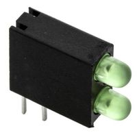 ダイアライト 基板用LED表示灯 緑 直角 60 ° 2色 スルーホール実装 553-0122-200F 1ロット(50個)（直送品）