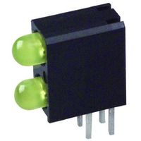 ダイアライト 基板用LED表示灯 黄 直角 60 ° 2色 スルーホール実装 553-0133-200F 1ロット(50個)（直送品）