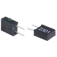 ダイアライトジャパン ダイアライト 基板用LED表示灯 緑 直角 40 ° スルーホール実装 555-2301F 1ロット(100個)（直送品）