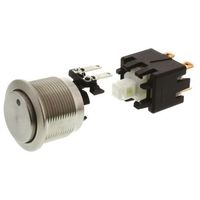 Schurter 押しボタンスイッチ， ラッチ， パネルマウント， 双極双投(DPDT)， 1241.6833.1124000（直送品）