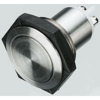 Schurter 押しボタンスイッチ， モーメンタリ， 中央固定型、金属製ロックナット付属， 単極単投(SPST)， 1301.9565（直送品）