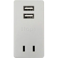 トップランド USB付き複合電源タップ コンセント2口 USB2口 TPP300-GR　1個（直送品）