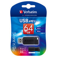 Verbatim バーベイタム USBメモリ 64GB スライド式 USB2.0 USBP64GVZ4 1枚 Verbatim Japan（直送品）