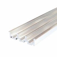 スリーナイン島野 アルミ 3線堀込直立下レールシルバー(C) 2438 1641 1本（直送品）