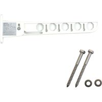 New Hikari (ニューヒカリ） ランドリーホルダー 550mm ホワイト+取付用コーチスクリュー8×90 セット品 2セット（直送品）