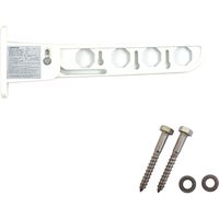 New Hikari (ニューヒカリ） ランドリーホルダー 450mm ホワイト+取付用コーチスクリュー8×65 セット品 12セット（直送品）