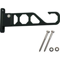 New Hikari (ニューヒカリ） ランドリーホルダーミニ 295 ブラック+取付用コーチスクリュー8×90 セット品 10セット（直送品）