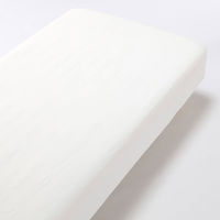 無印良品 綿高密度織ボックスシーツ・SD/オフ白 120×200×18～28cm用 良品計画（わけあり品）