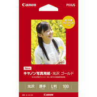 キヤノン　写真用紙・光沢ゴールド　L版　GL-101L100　1箱（100枚入）（わけあり品）