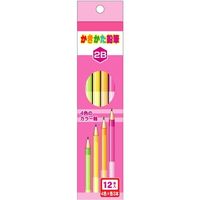 サンフレイムジャパン 4色軸のかきかた鉛筆　ピンク　2Ｂ 500-2302 1セット（5個）（直送品）