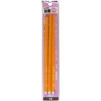 サンフレイムジャパン ゴム付鉛筆　３本　１本キャップ付き 500-2357 1セット(30本:3本×10)（直送品）