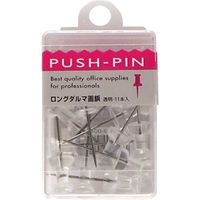 サンフレイムジャパン ロングダルマ画鋲 透明 11本 643-0046 1セット(55本:11本×5)（直送品）