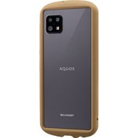 MSソリューションズ AQUOS sense6 耐衝撃背面クリアケース ブラウンベージュ LP-D21WQ1SCPBG 1個