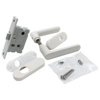 和気産業 浴室用樹脂レバー錠 空錠 LUBP4-1S-WHBS32 1セット(2セット)（直送品）