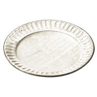 陶雅 中皿 粉引しのぎ7寸皿 [2個入] tga-1018-076（直送品）