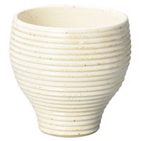 陶雅 ロックカップ 白千段削りカップ(大) [4個入] tga-1318-085（直送品）