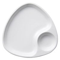 陶雅 ランチプレート 2つ仕切23.5cmトライアングル(軽量強化) [2個入] tga-1818-041（直送品）