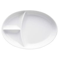 陶雅 ランチプレート 3つ仕切27.5cmダ円プレート(軽量強化) [2個入] tga-1818-045（直送品）