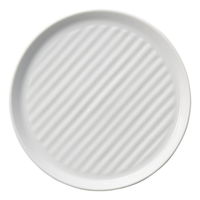 陶雅 中皿 ストライププレート 白17cm皿 [8個入] tga-1818-130（直送品）