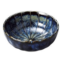 陶雅 小鉢 十草 (窯変紺)菊型3.5鉢 [10個入] tga-1918-179（直送品）