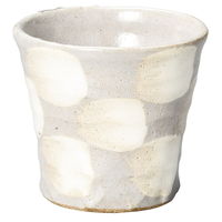陶雅 ロックカップ 白刷毛目市松カップ [4個入] tga-2318-021（直送品）