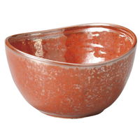 陶雅 多用碗 舟方赤4.0丼 [4個入] tga-2318-063（直送品）