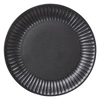 陶雅 中皿 ソギ十草 黒23cm丸皿 [2個入] tga-2318-070（直送品）