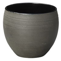 陶雅 ロックカップ 炭化土丸カップ(黒) [4個入] tga-2718-101（直送品）