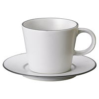 陶雅 カップ＆ソーサー クラリスグレー兼用碗皿 [2個入] tga-4018-110（直送品）