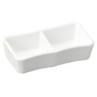 陶雅 薬味皿 白磁二品皿(小) [6個入] tga-4318-074（直送品）