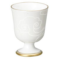 陶雅 酒器 白磁 瑞雲馬上杯(小) [2個入] tga-4518-213（直送品）