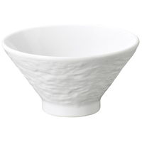 陶雅 丼 ペトラ ホワイト(石目レリーフ) 18cm切立高台丼 [4個入] tga-4718-071（直送品）