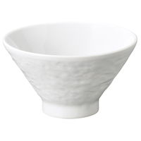 陶雅 丼 ペトラ ホワイト(石目レリーフ) 14cm切立高台丼 [7個入] tga-4718-102（直送品）